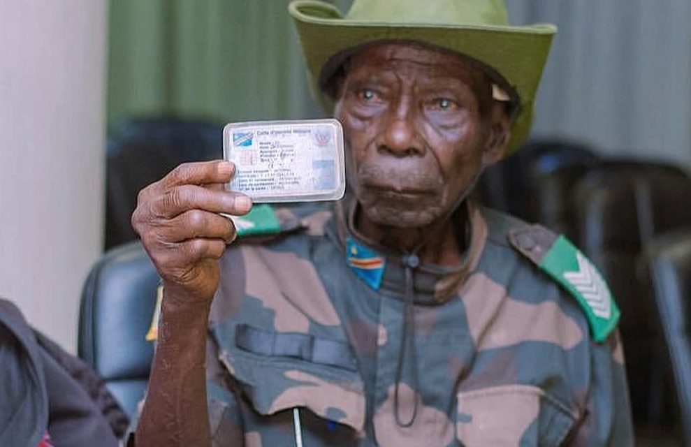 RDC : Le doyen de l&rsquo;armée Congolaise a 102 ans et toujours en service